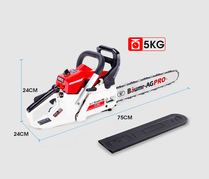 Baumr-AG 38CC 16" Petrol Chainsaw with E-Start & 3.2HP Power | King of Knives e-store