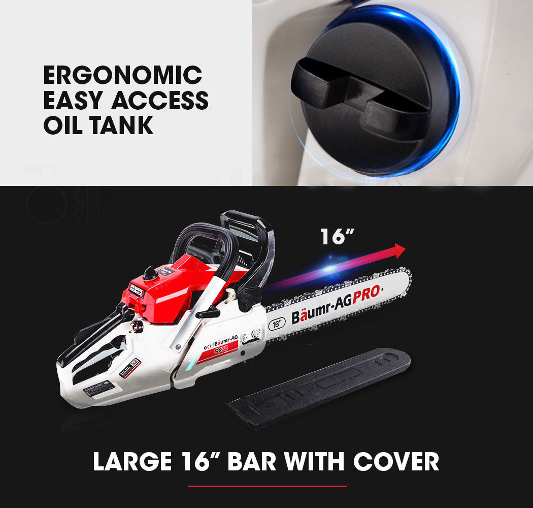 Baumr-AG 38CC 16" Petrol Chainsaw with E-Start & 3.2HP Power | King of Knives e-store