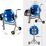 Baumr-AG 70L Portable Electric Cement Mixer for Concrete & Mortar
