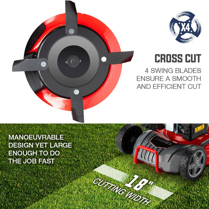 Baumr-AG 18" 220cc Petrol Lawn Mower Self-Propelled 4-Stroke