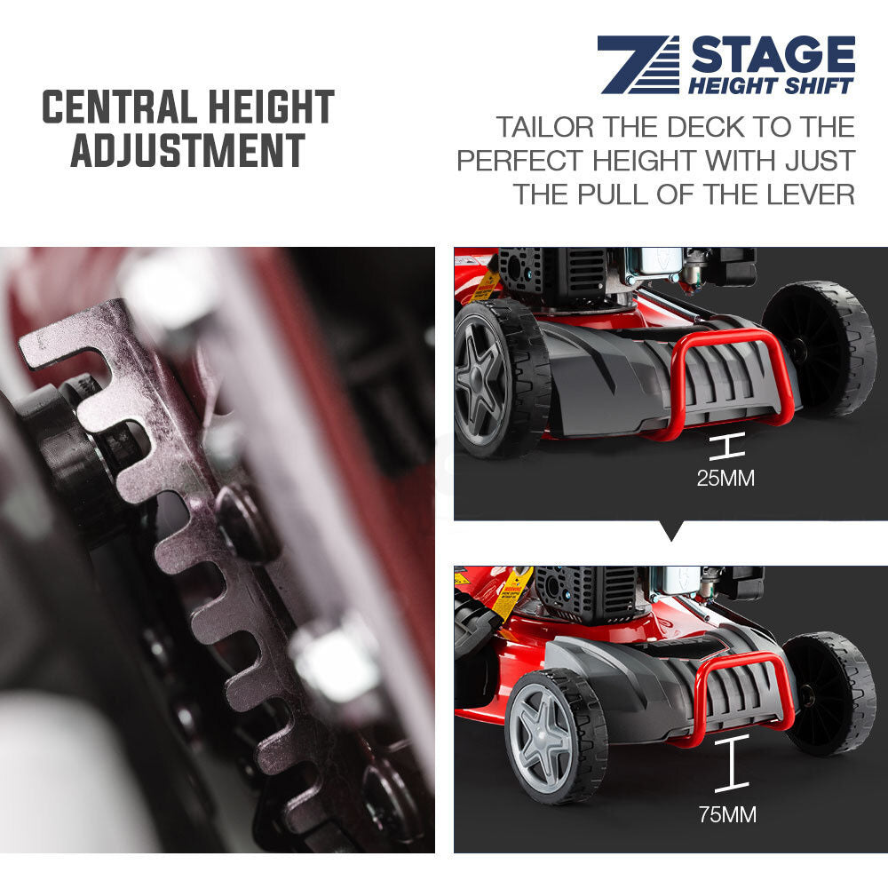 Baumr-AG 18" 220cc Petrol Lawn Mower Self-Propelled 4-Stroke