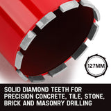 Baumr-AG Diamond Core Drill Bit 127mm Concrete Wet Dry Tile Stone Brick Marble 1-1/4 UNC