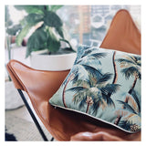 Cushion Cover-With Piping-Palm Trees Lagoon-60cm x 60cm