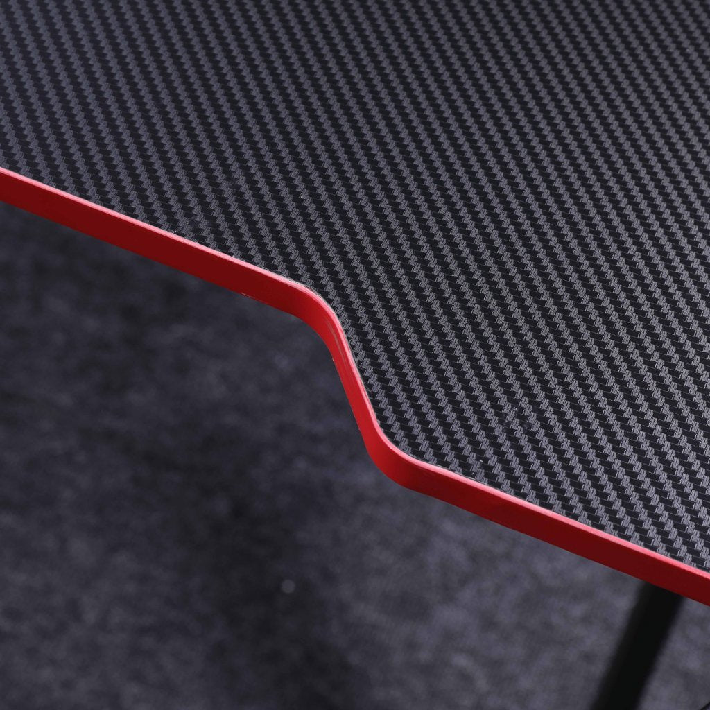 120cm Gaming Desk Black with RGB & K-Shaped Legs for Home Office