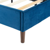 Velvet Blue Bed Frame- Queen