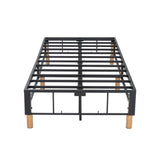 Metal Bed Frame Mattress Foundation Blue - Double