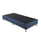 Metal Bed Frame Mattress Foundation Blue - Queen