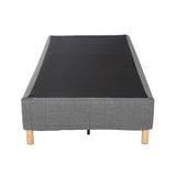 Metal Bedframe Mattress Foundation (Dark Grey) - Double