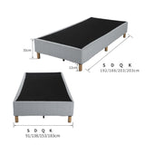 Metal Bedframe Mattress Foundation (Light Grey) - King