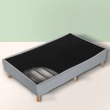 Metal Bedframe Mattress Foundation (Light Grey) - Queen