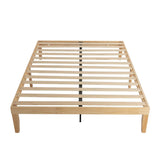 Warm Wooden Natural Bed Base Frame - Double