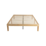 Warm Wooden Natural Bed Base Frame - Double