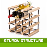La Bella 12 Bottle Timber Wine Rack Storage Cellar Organiser