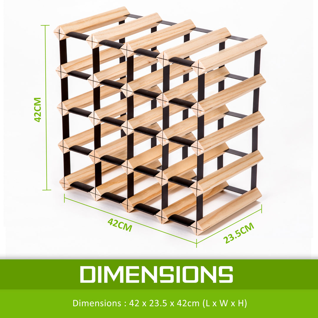 La Bella 20 Bottle Timber Wine Rack Storage Cellar Organiser