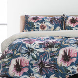 Jenna PRINTED MICROFIBRE QUILT COVER SET - QUEEN
