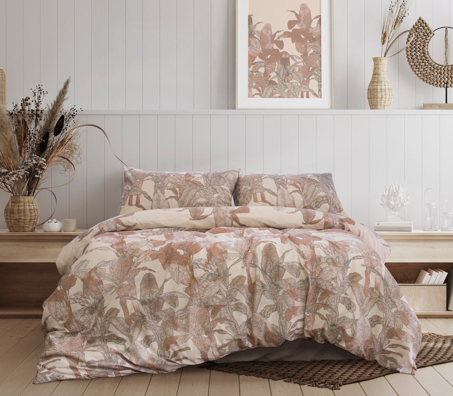 Bayley King Quilt Cover Set by Ardor Boudoir – Tropical Foliage Style