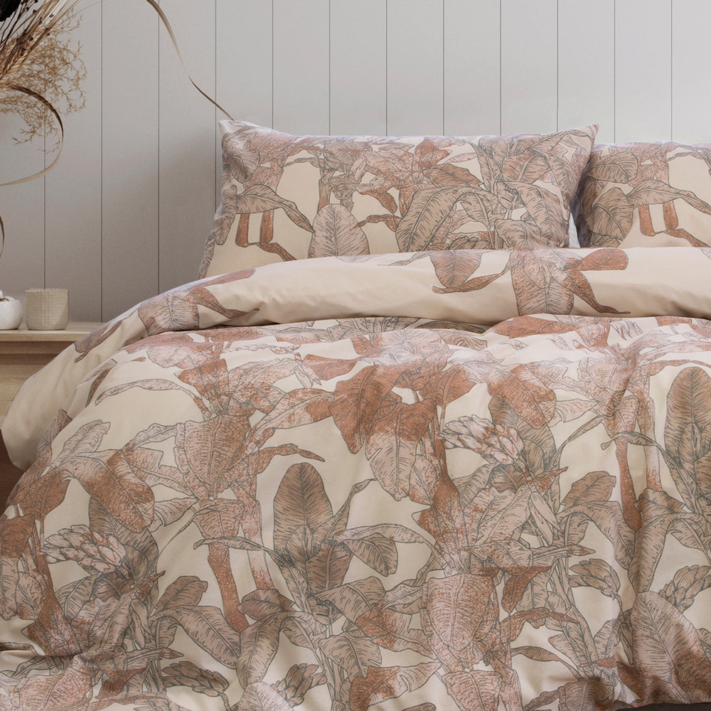 Bayley King Quilt Cover Set by Ardor Boudoir – Tropical Foliage Style