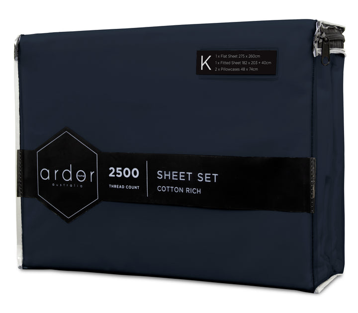 Ardor 2500TC Cotton Rich King Sheet Set – Soft & Luxurious | King of Knives e-store