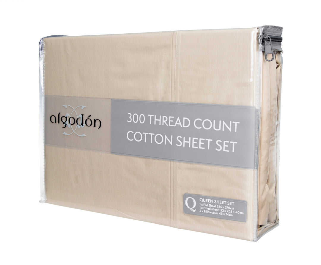 300TC Cotton Sheet Set - Mega King