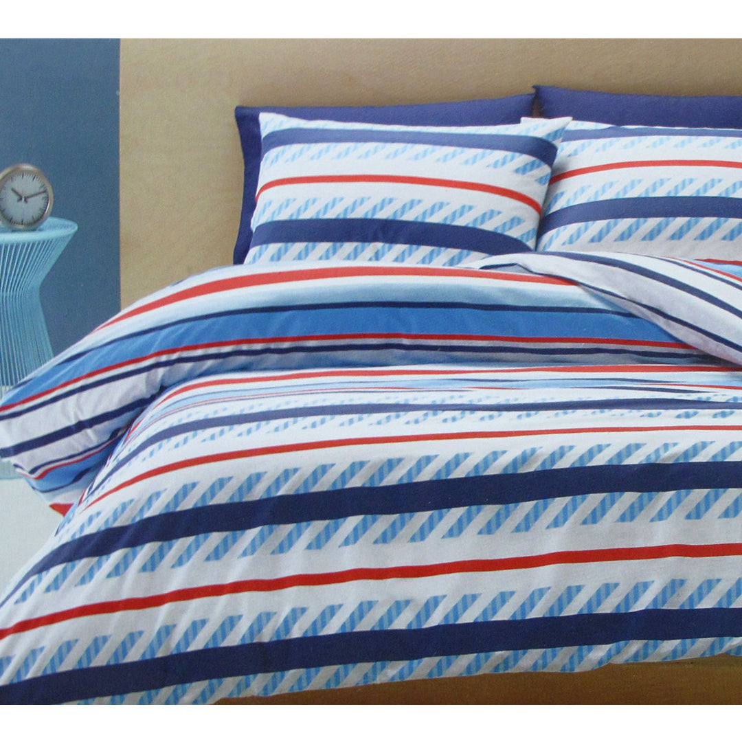 Belmondo Atlanta Striped Easy Care Quilt Cover Set King | King of Knives e-store
