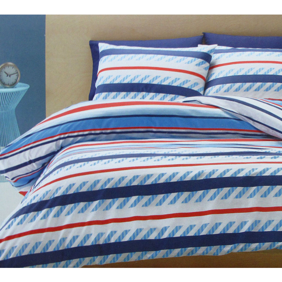 Belmondo Atlanta Striped Easy Care Quilt Cover Set King | King of Knives e-store