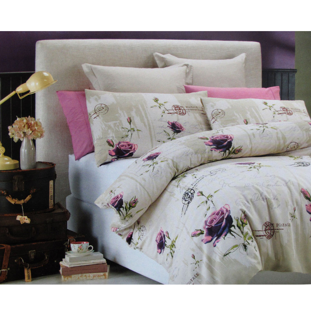 Belmondo French Rose Easy Care Quilt Cover Set King | King of Knives e-store