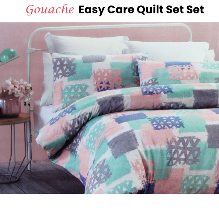 Belmondo Gouache Niro Easy Care Quilt Cover Set King | King of Knives e-store