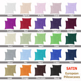 PepperMIll Satin European Pillowcases ( Pair ) FUSHIA