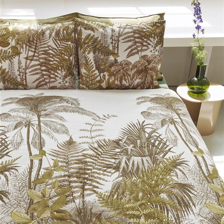 Bedding House Caribe Ochre Cotton Quilt Cover Set King – Tropical Style | King of Knives e-store