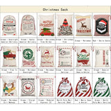 50x70cm Canvas Hessian Christmas Santa Sack Xmas Stocking Reindeer Kids Gift Bag, North Pole Mail Service (Red)