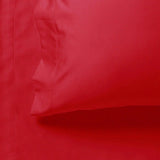 1000TC Ultra Soft Fitted Sheet & 2 Pillowcases Set - Super King Size Bed - Red