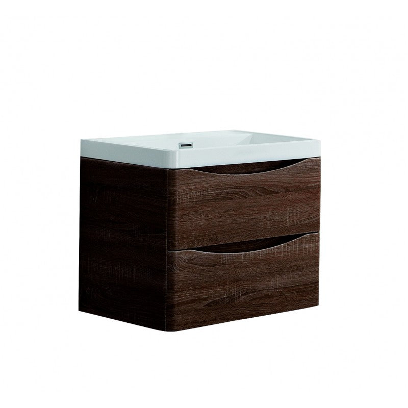 Ancona Wall Hung Bathroom Vanity 600mm Rose Wood | King of Knives e-store