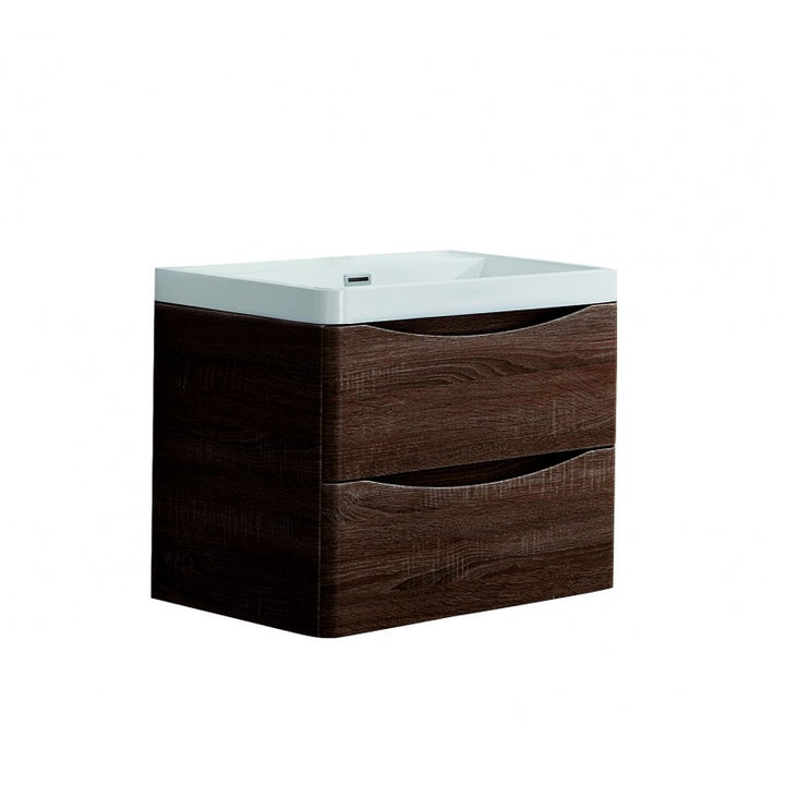 Ancona Wall Hung Bathroom Vanity 600mm Rose Wood | King of Knives e-store
