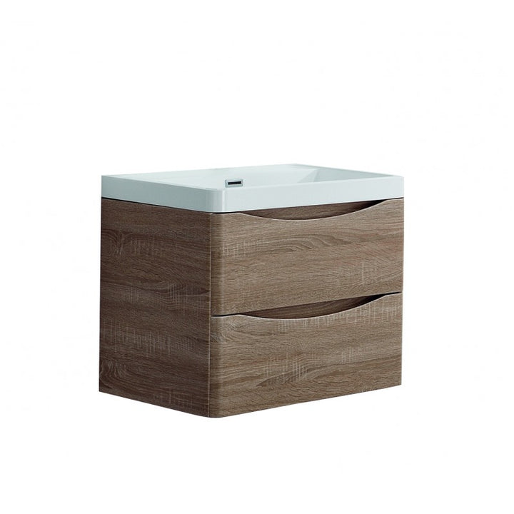 Ancona Wall Hung Bathroom Vanity 600mm White Oak | King of Knives e-store