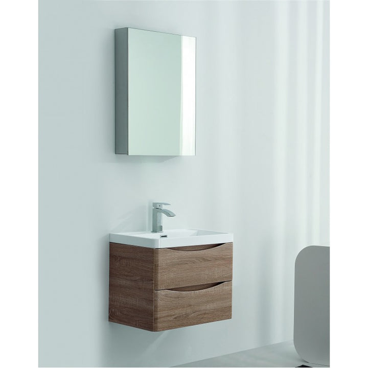 Ancona Wall Hung Bathroom Vanity 600mm White Oak | King of Knives e-store