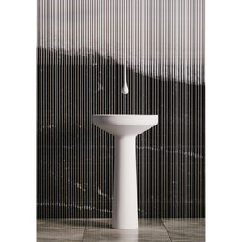 Marcello Solid Surface Pedestal Basin White | King of Knives e-store