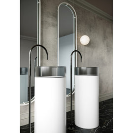Hilton Solid Surface Pedestal Basin with Resin Stone Bowl | King of Knives e-store