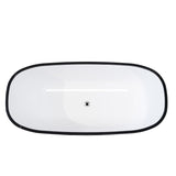 Sapphire Black Acrylic Freestanding Bath with Chrome Waste | King of Knives e-store
