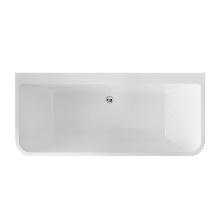 Alto 1700 Back to Wall Acrylic Bath with Chrome Waste | King of Knives e-store