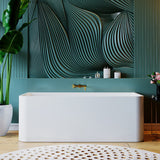 Alto 1700 Back to Wall Acrylic Bath with Chrome Waste | King of Knives e-store