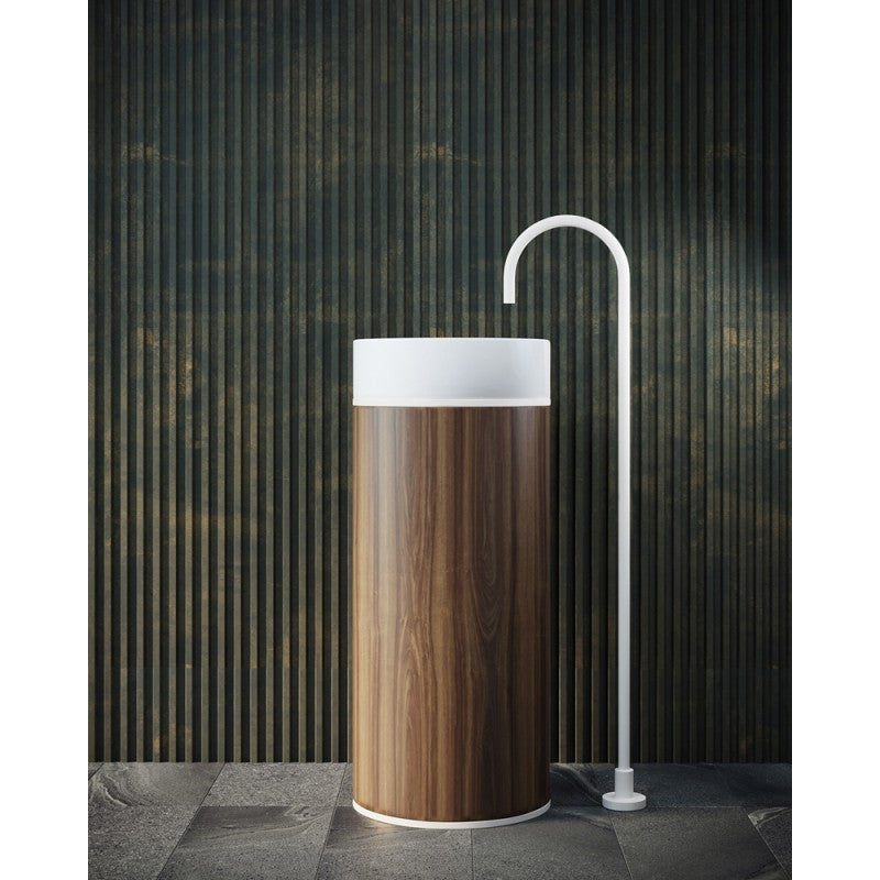 Bathroom Sinks - Tesoro Pedestal Basin Matte White