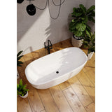 Ally 1700 Freestanding Acrylic Bath with Chrome Waste | King of Knives e-store