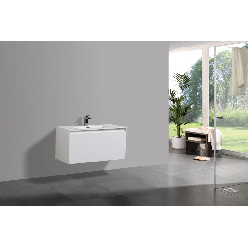 Prado 1200mm Wall Hung Vanity in Gloss White | King of Knives e-store