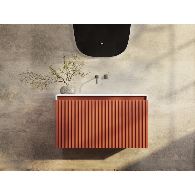 Rimini 800mm Wall Hung Vanity in Potter’s Clay | King of Knives e-store