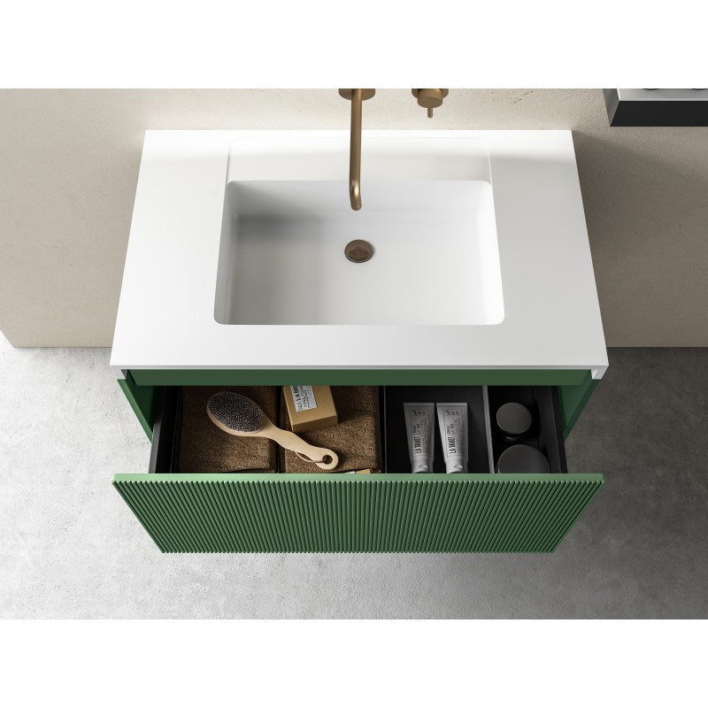 Rimini 800mm Wall Hung Vanity in Rain Forest | King of Knives e-store