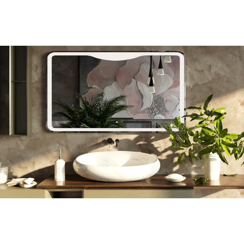 Bathroom Mirrors Decors - Belbagno Rectangular LED Bathroom Wall Mirror | King of Knives e-store