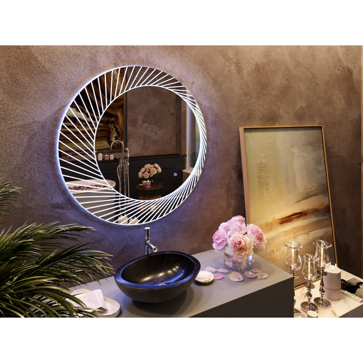 Bathroom Mirrors Decors - Bucciano Round LED Bathroom Wall Mirror | King of Knives e-store