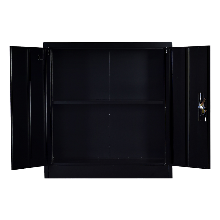 Two-Door Shelf Office Gym Filing Storage Locker Cabinet Safe