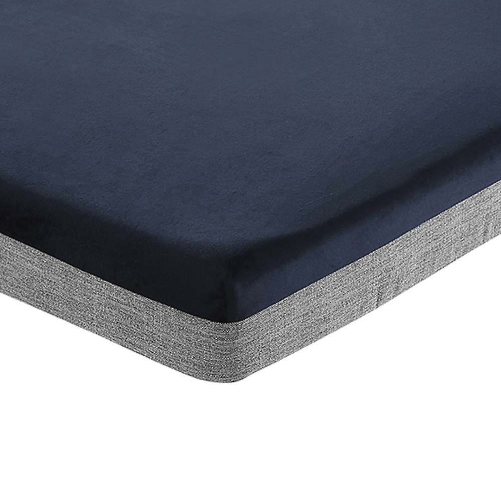 Large navy blue and grey orthopaedic memory foam dog bed | King of Knives