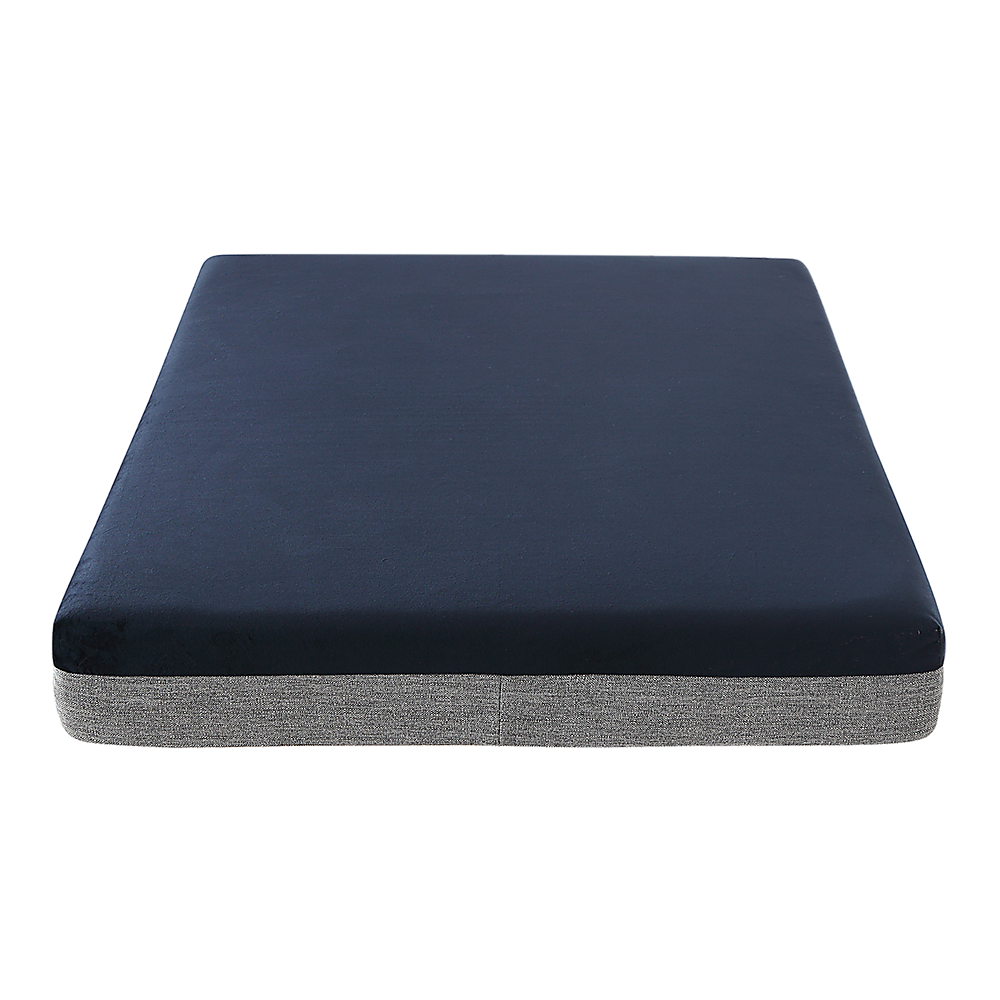 Large navy blue and grey orthopaedic memory foam dog bed | King of Knives